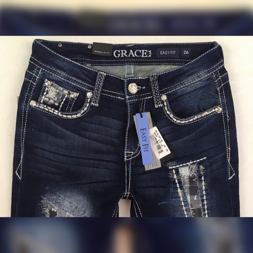 GRACE IN LA Mid Rise Easy Skinny Jeans FINAL PRICE - Picture 6 of 7